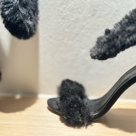 Black Plush Stiletto 7.5 - Picture 4 of 7